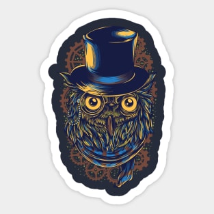 Steampunk Owl Sticker